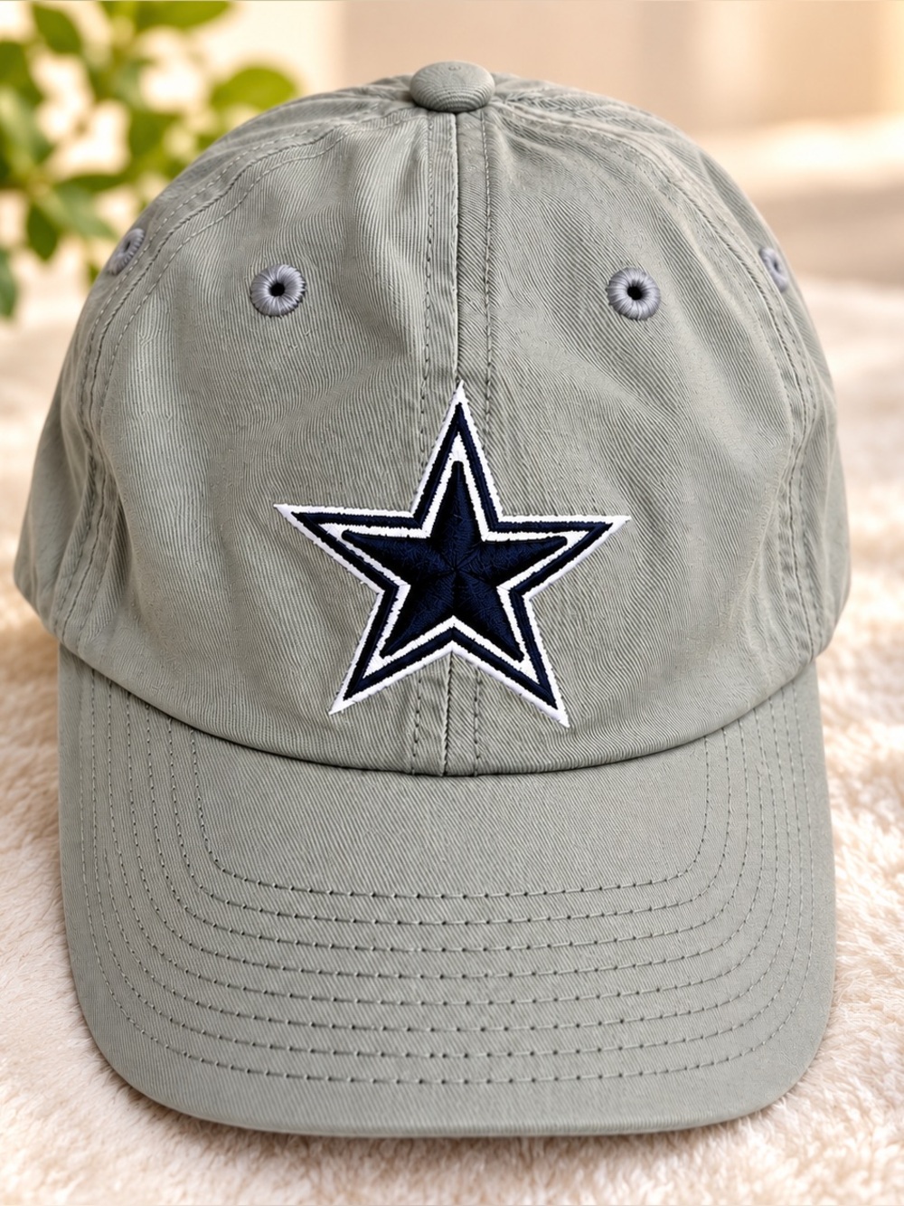 NFL Sage Green Kids Baseball Cap with Navy Star Patch